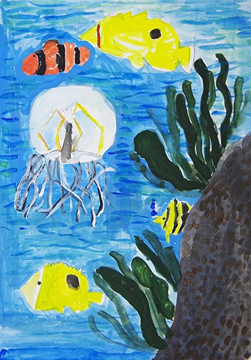 クラゲといろいろな魚