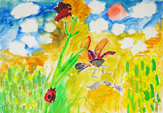 てんとう虫が生きてるところ