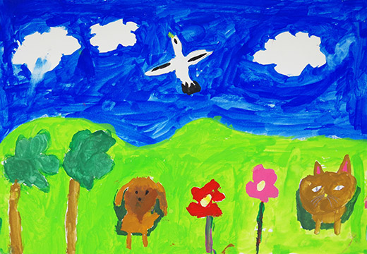 いぬとねこでひなたぼっこ