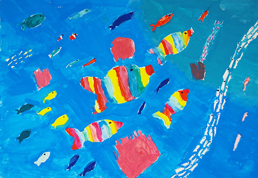 虹色の魚と一緒に