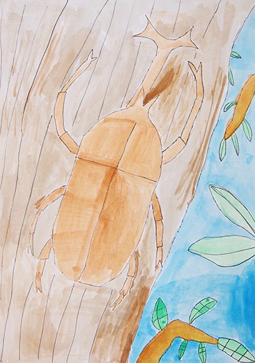 カブト虫がとまる木をなくさない