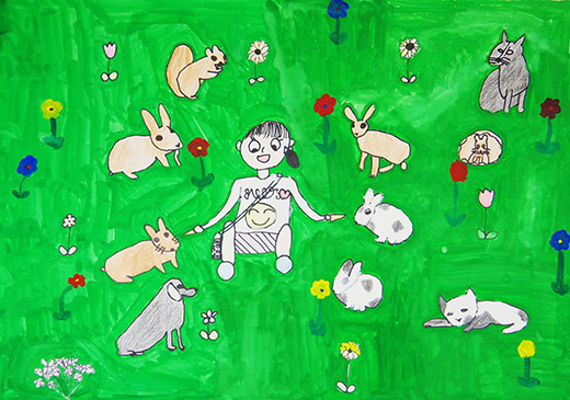 動物にあいにきたよ