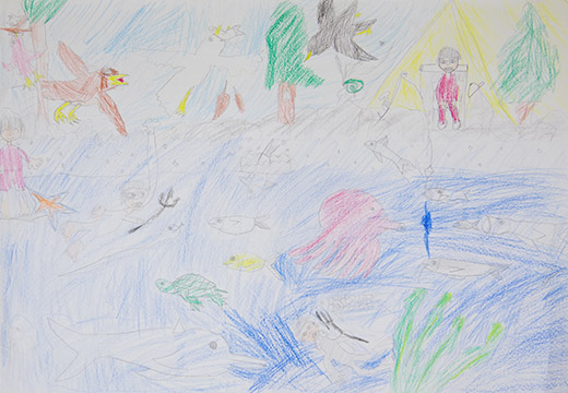 森と大きな川の自然なる世界