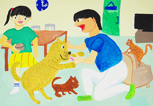 犬とのふれあい