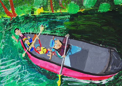 日本で一番きれいな川でカヌーをしたよ。