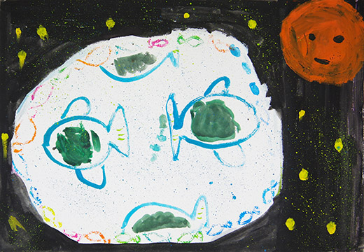 宇宙から見た平和な世界