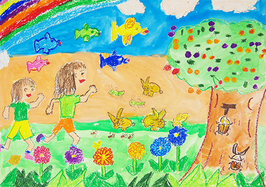 楽しい動物たちと人間