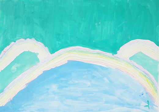 しぜんのなかにあるきれいなにじ