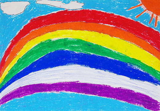 空にかかった大きなにじ