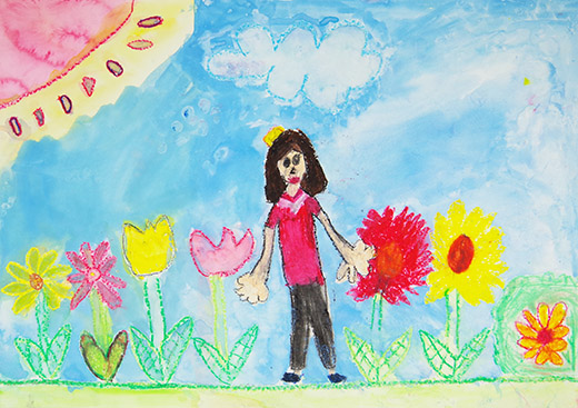 美しい花ばたけ