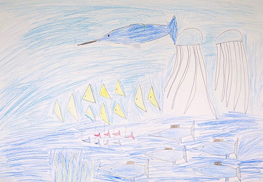 海で泳ぐ魚たち