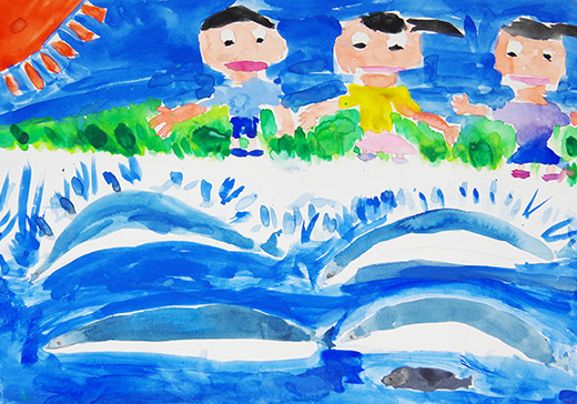 楽しそうなイルカ