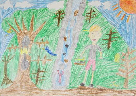 みつをすっているカブトムシたち