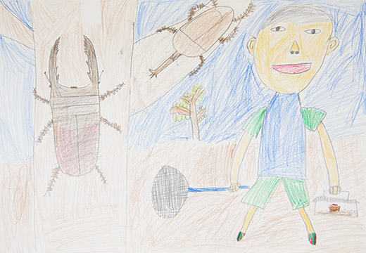 クワガタといっしょ