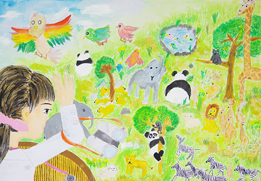 笑顔あふれる大草原