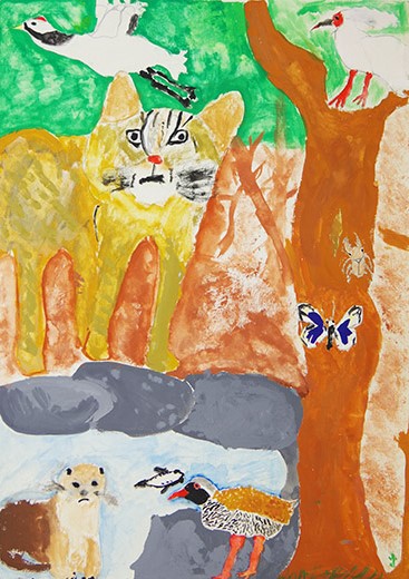 めずらしい動物たちの朝会