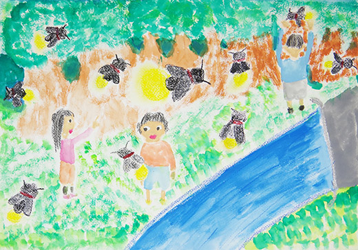 ホタルいっぱいの森