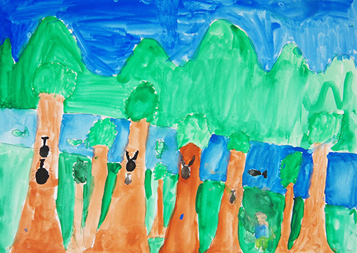 虫がいっぱいいる森