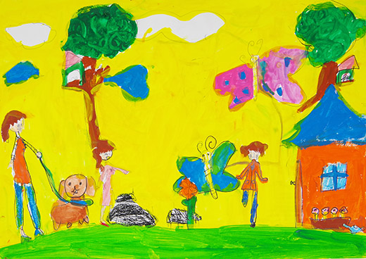 お花とちょうちょ