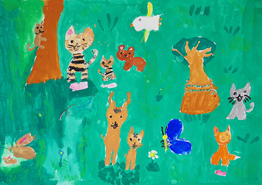 笑っている動物