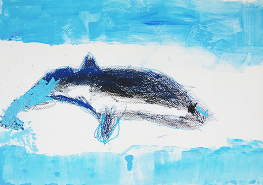 海をしんじてジャンプするいるか