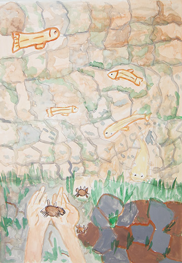 みどりの学校の川