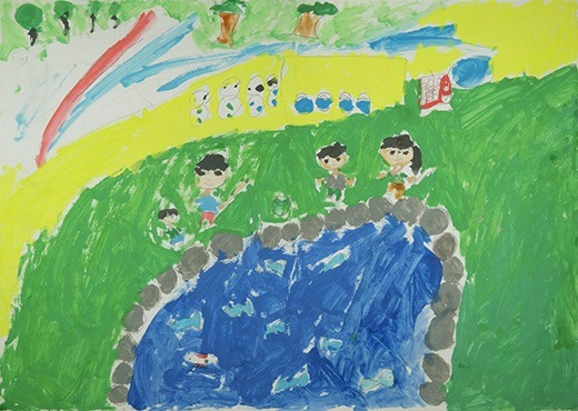 みどりのなかでのつり