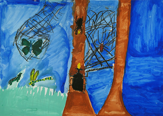 楽しそうな虫たち