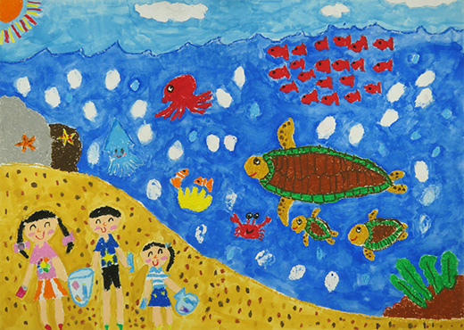 げんきにおよぎつづけてね！海のなかまたち