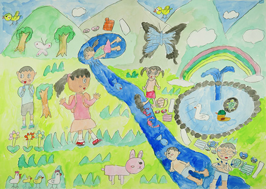 川やいきものと森をたいせつに