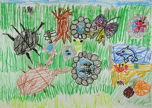 しぜんのなかにいるともだち