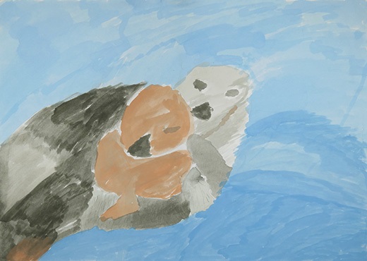 ラッコの仲良し親子