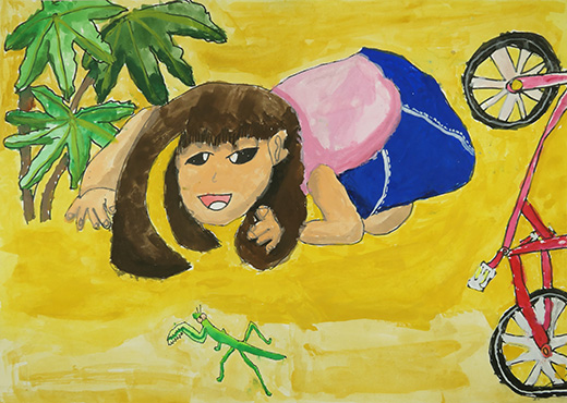 わたしのお庭のカマキリ