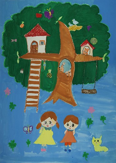 森のツリーハウス