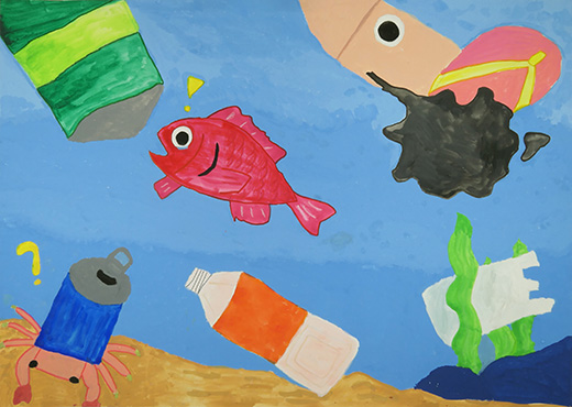 海の生き物が困ってるよ