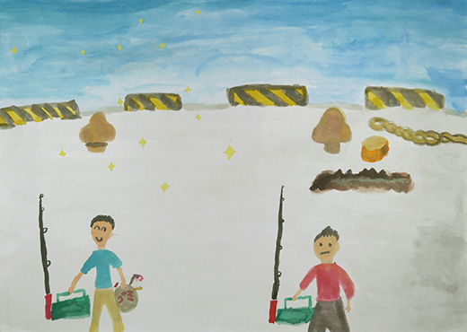 釣りのあとかたずけ