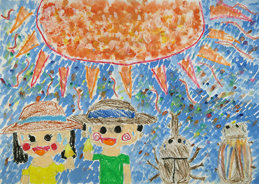 虫もあせをかいている