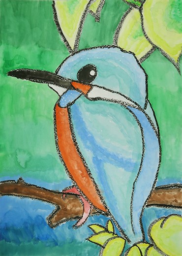 かがやくカワセミ