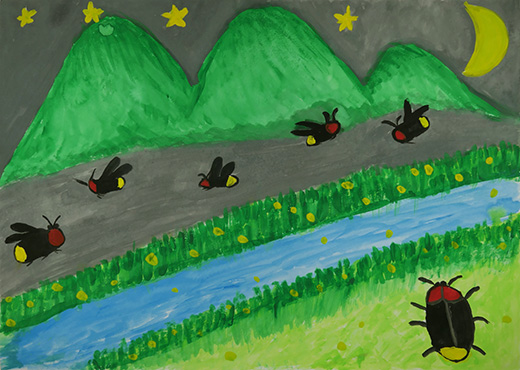 ほたるがとぶぼくの町