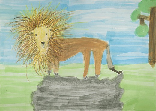 たてがみのりっぱなライオン