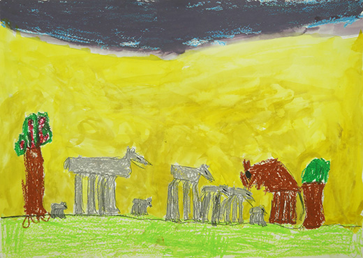 おおかみがいっぱいいる草げん