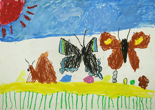 花のみつをすうチョウ