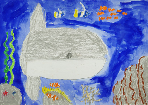 海の中のマンボウ