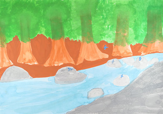 トンボがくらしやすい川