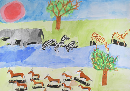 サバンナの水飲み場