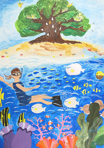 熱帯魚たちと泳げる海