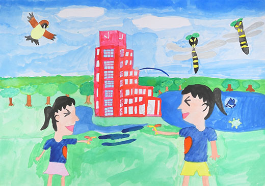 きれいな水で水てっぽう！！