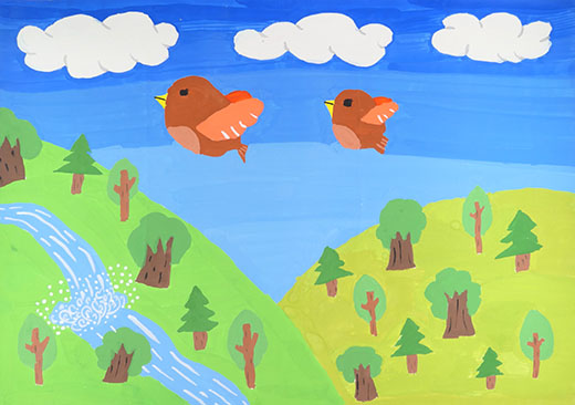 きれいな山はきもちいいな