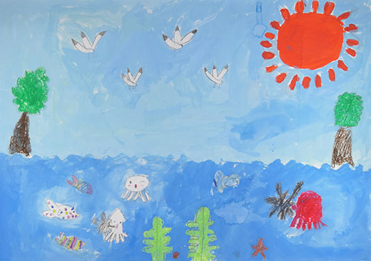 水、生きもの、木