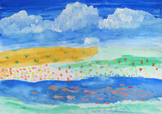 魚がよんでいる川